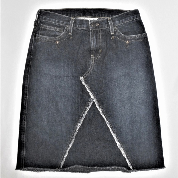 Abercrombie & Fitch Knee Length Jean Skirt 00 - Picture 1 of 6